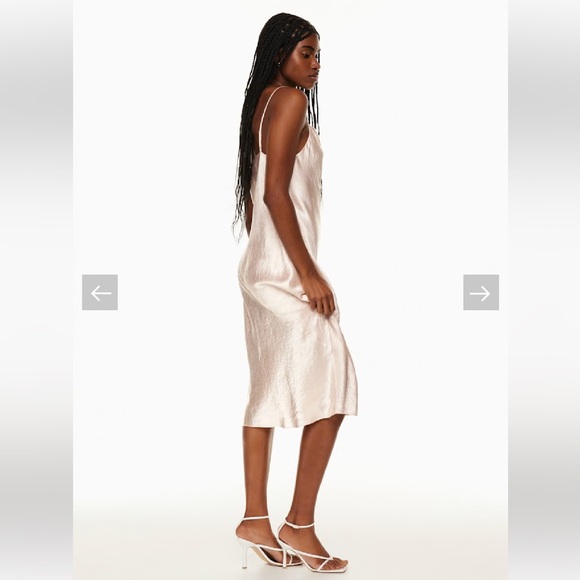 Aritzia Babaton Model Satin Pink Satin Slip Dress - Picture 4 of 14